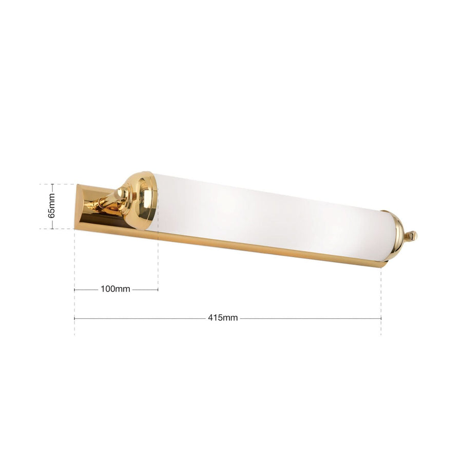 Applique murale 2 Elida en laiton, doré et blanc, 2 lumières