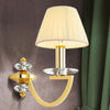 Applique murale Avala en laiton, doré et crème, hauteur 26 cm
