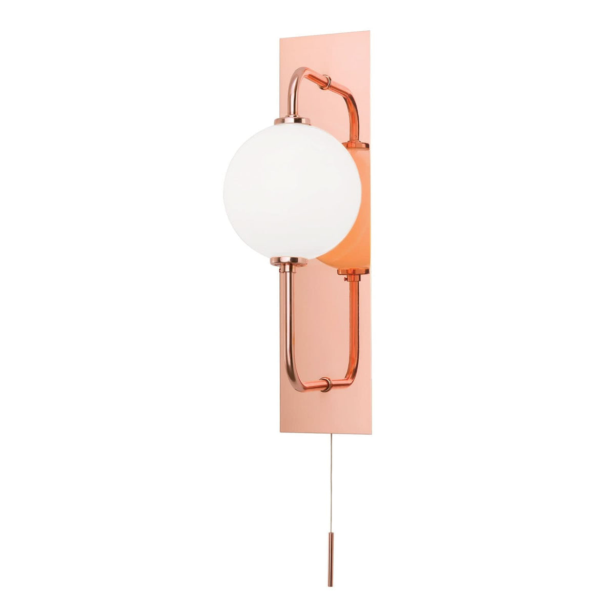 Applique murale Pipes en laiton, cuivré et blanc, hauteur 37 cm