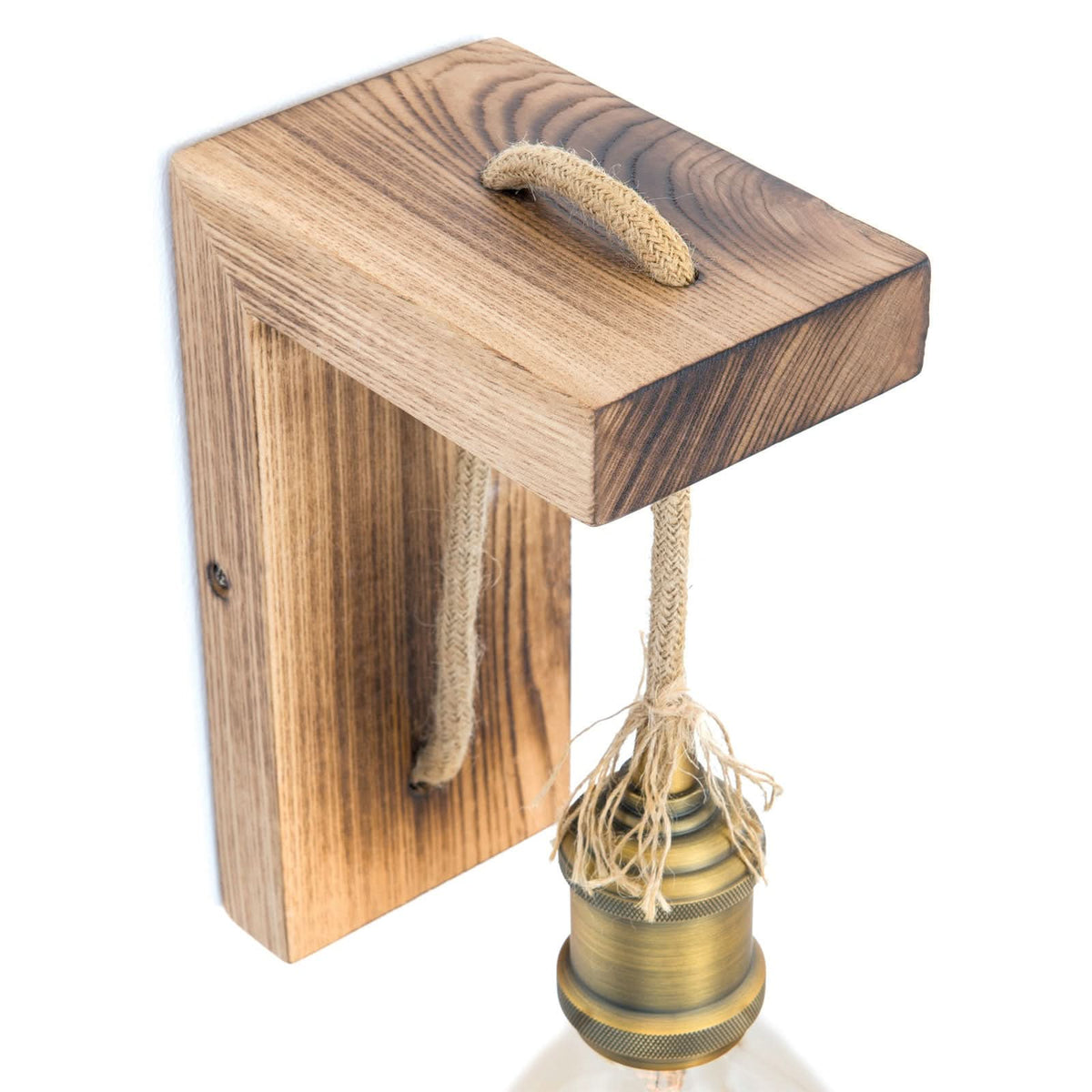 Applique murale Bassena en bois, hauteur 22 cm
