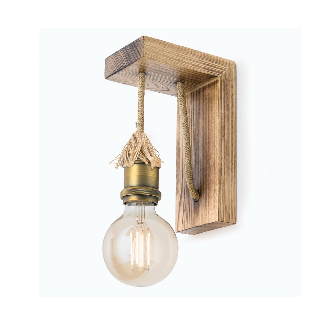 Applique murale Bassena en bois, hauteur 22 cm