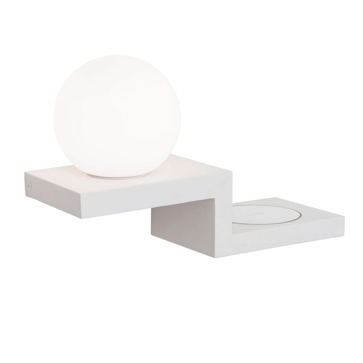Applique murale LED Snowball en verre, blanc, hauteur 20 cm