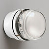 Applique murale Fresnel en verre, blanc, Ø 10 cm, IP44
