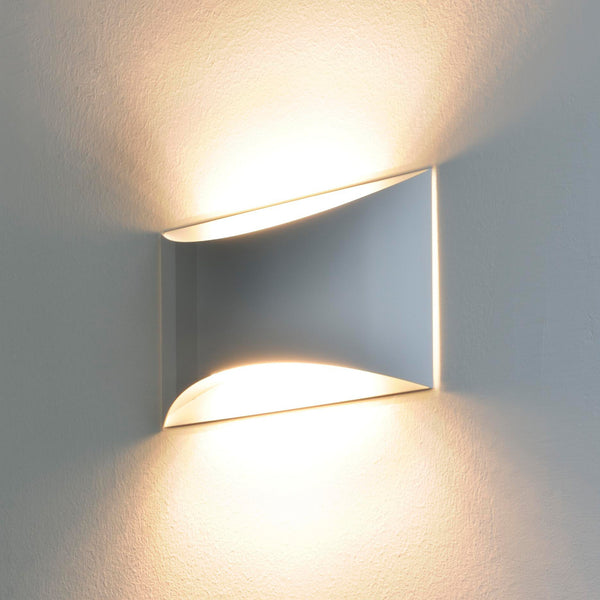 Applique murale LED Kelly en métal, blanc, hauteur 16,5 cm