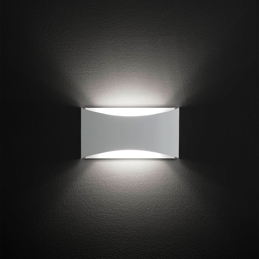 Applique murale LED Kelly en métal, blanc, hauteur 16,5 cm