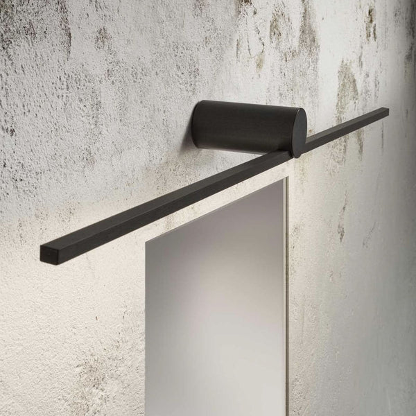 Applique murale LED Slight AP 72 en métal, noir, hauteur 6 cm