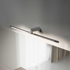 Applique murale LED Slight AP 72 en métal, chromé, hauteur 6 cm