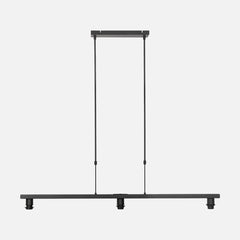 Suspension 3 ampoules, barre noire 120 cm à hauteur réglable, salle à manger | Stang