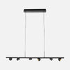 Schwarze 6-flammige Pendelleuchte, 120 cm schwenkbar | Marcadore