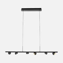 Schwarze 6-flammige Pendelleuchte, 120 cm schwenkbar | Marcadore