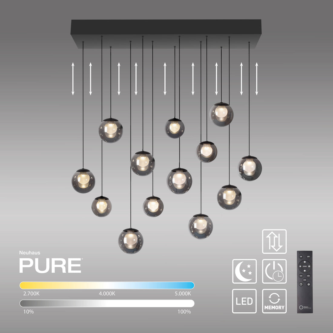 Suspension Pure Popup grise (2590-15)