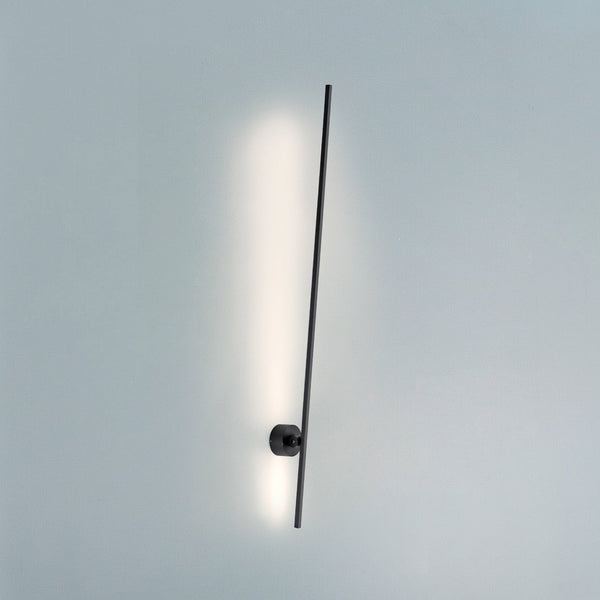 Applique murale LED Grafo en métal, noir et blanc, hauteur 117 cm