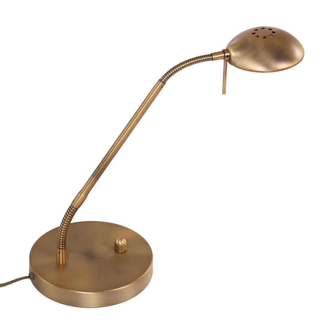 Tischlampe Biron aus Bronze, 1-flammig, 7502BR mit Drehdimmer, 2700 Kelvin