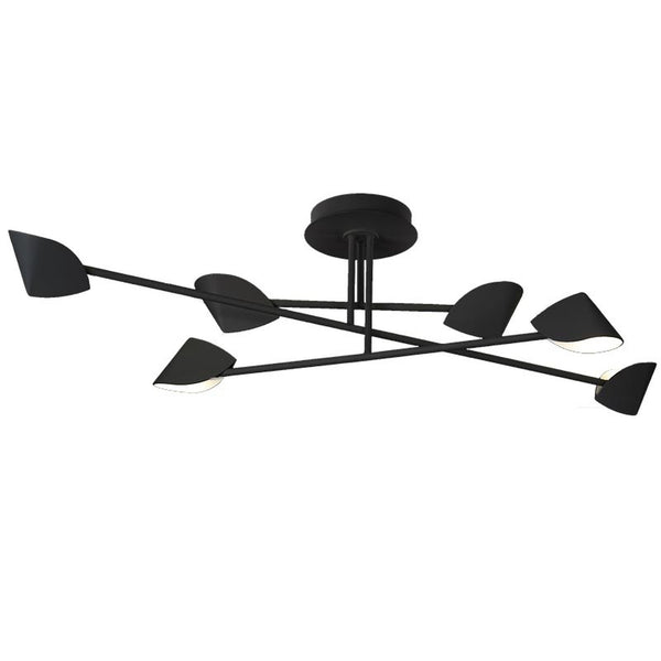 Semi-plafonnier LED Capuccina grand modèle noir