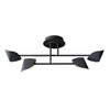 Semi-plafonnier LED Capuccina 4 lumières petit modèle noir