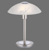 Lampe à poser Enova argentée, verre