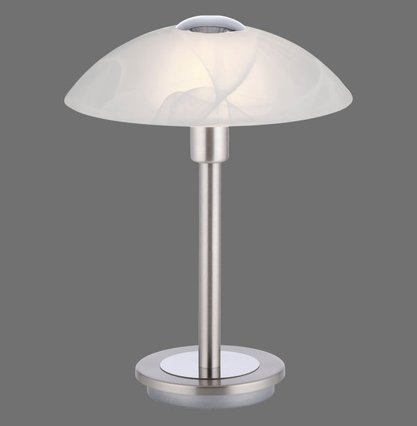 Lampe à poser Enova argentée, verre