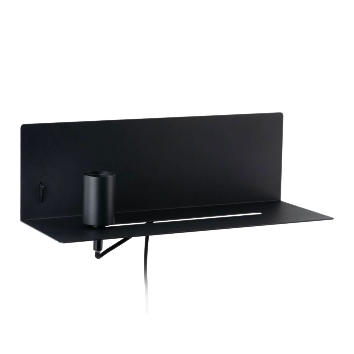 Applique murale Devara en métal, noir, hauteur 13 cm