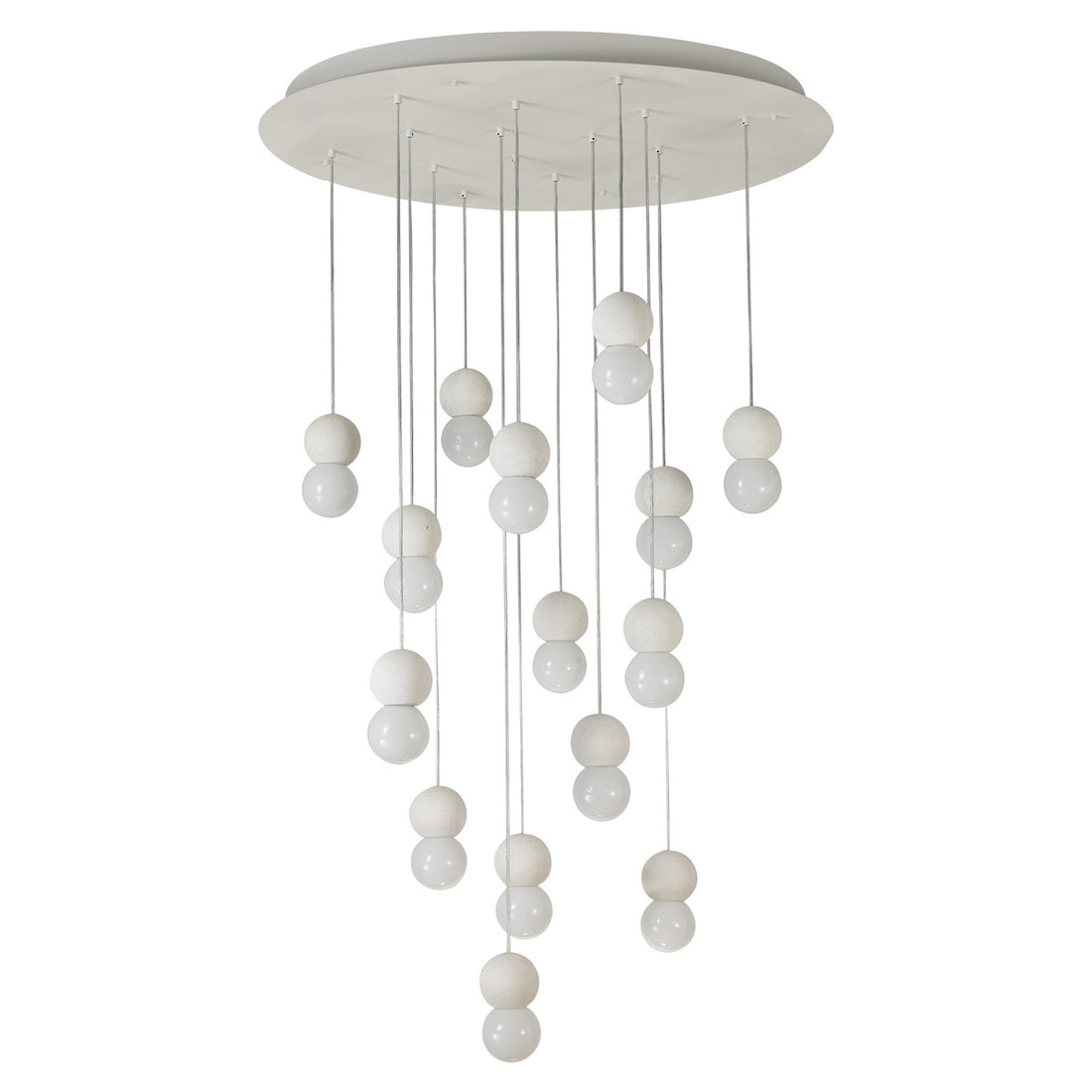 Suspension Galaxia 15 lumières résine et granit, béton