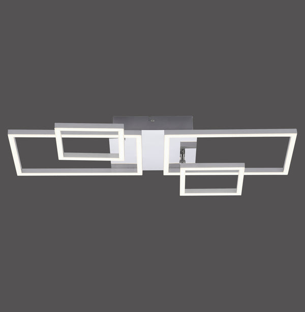 Plafonnier Iven acier, H 65 cm
