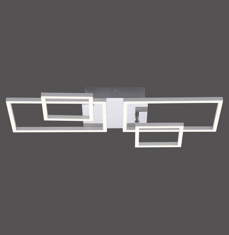 Plafonnier Iven acier, H 65 cm