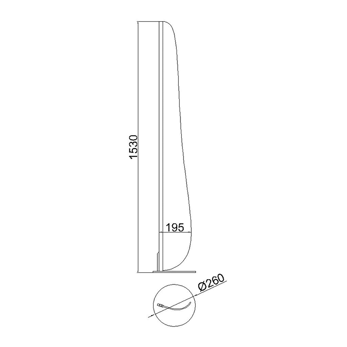 Lampadaire LED Bianca petit modèle blanc
