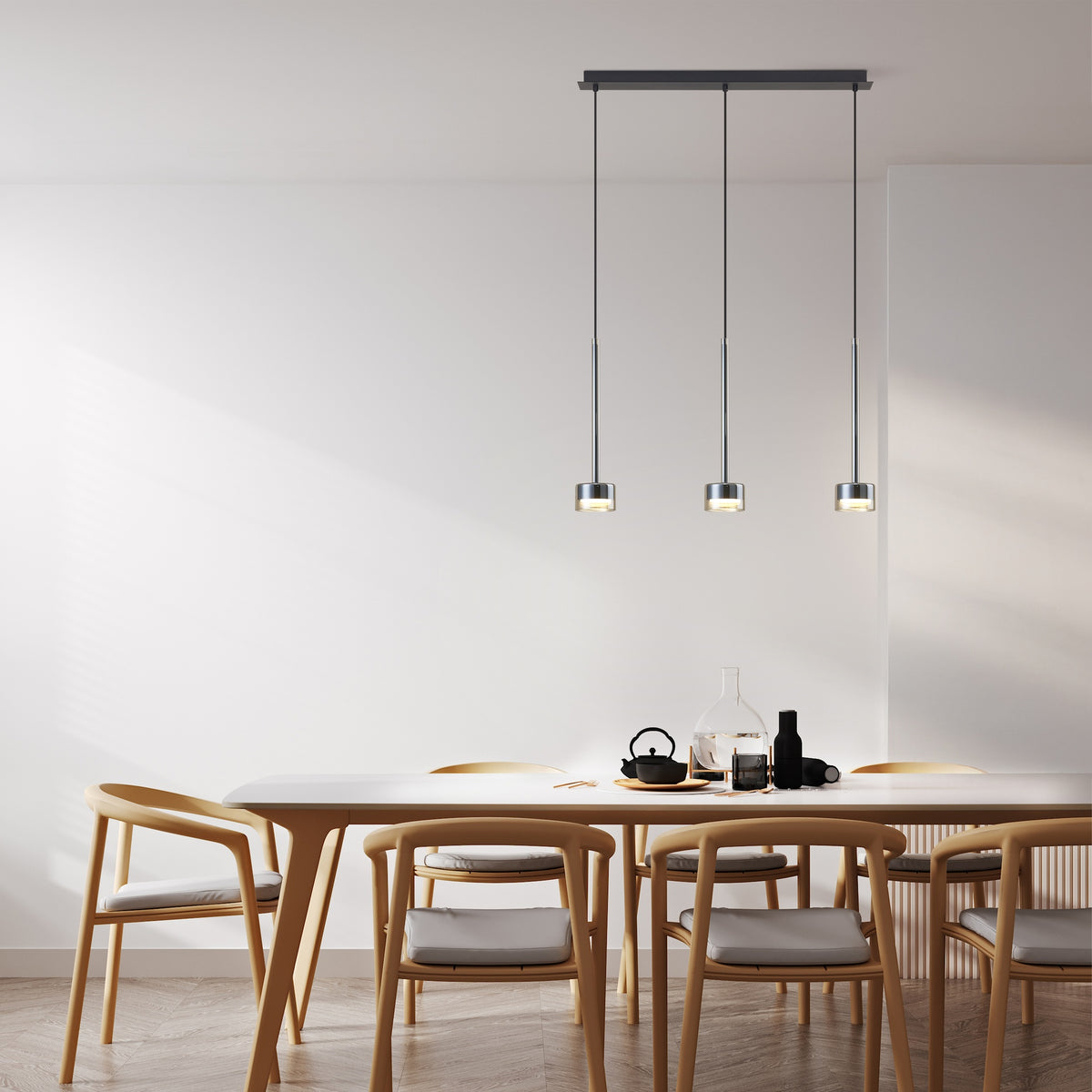 Suspension Tonic 3 lumières, verre