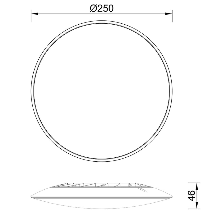 Plafonnier LED Slim blanc, Ø 25 cm, 5000 K