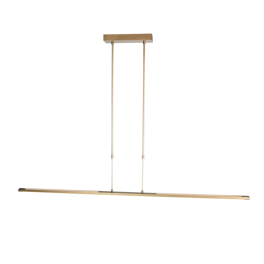 Design-Hängeleuchte in Gold, länglich 155 cm, dimm-to-warm LED einstellbar, Esstisch | Ovéline