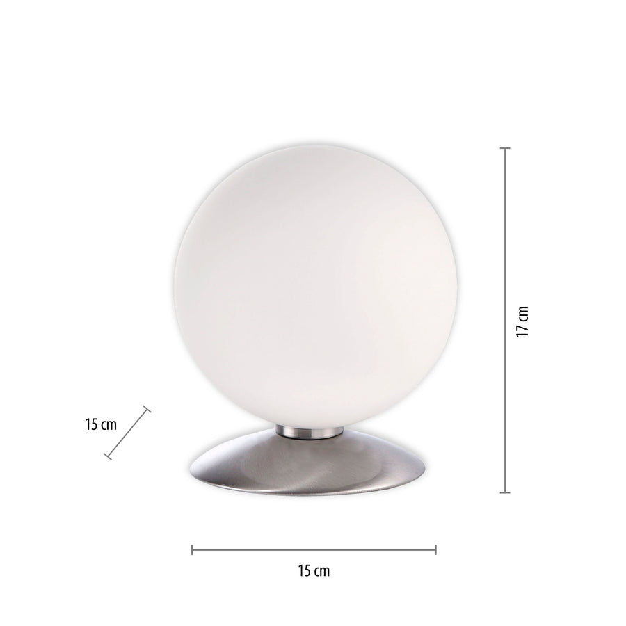 Lampe à poser Bubba acier, verre