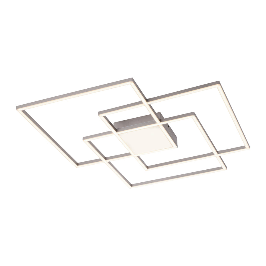 Plafonnier Asmin acier, L 75 cm