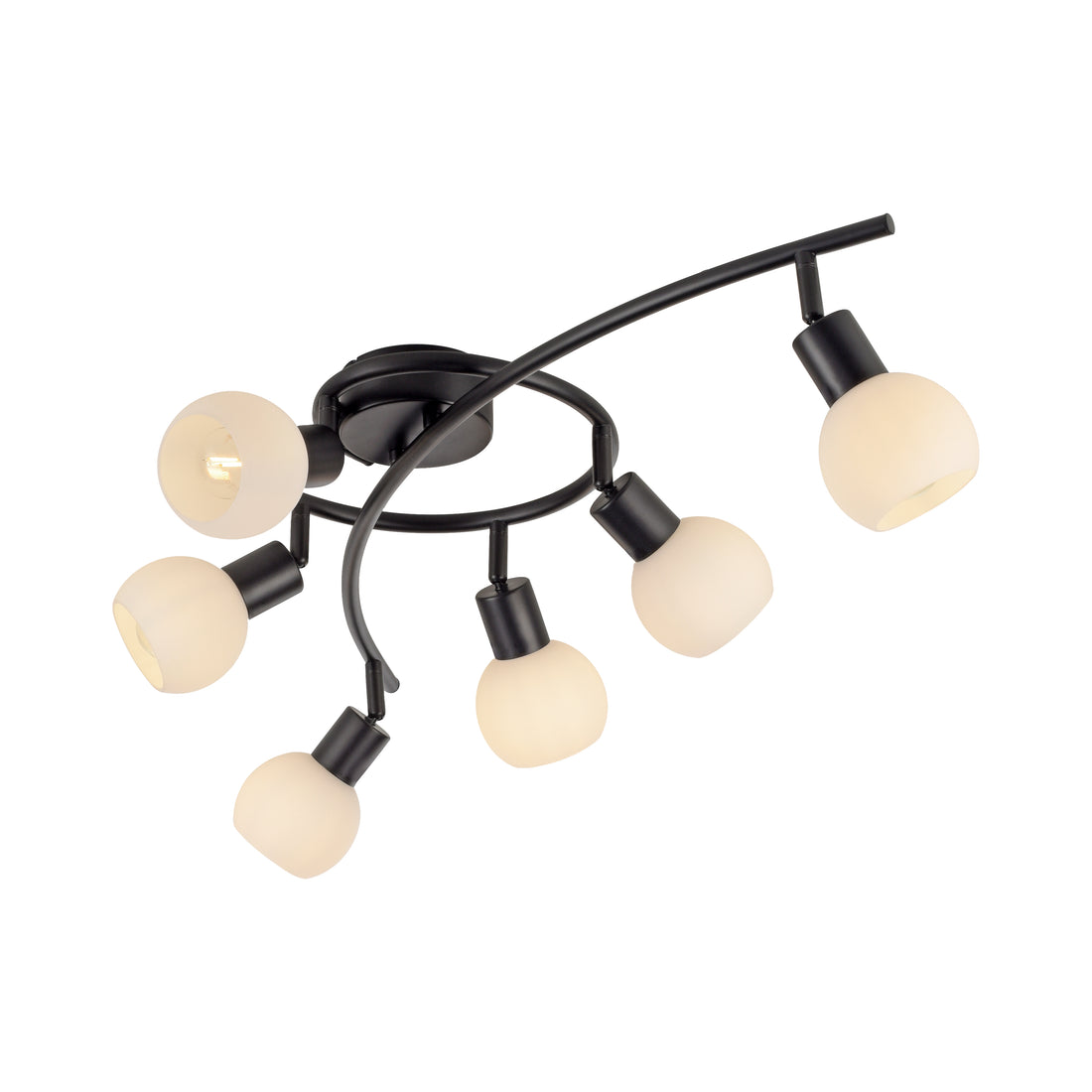 Plafonnier Loki 6 lumières noir