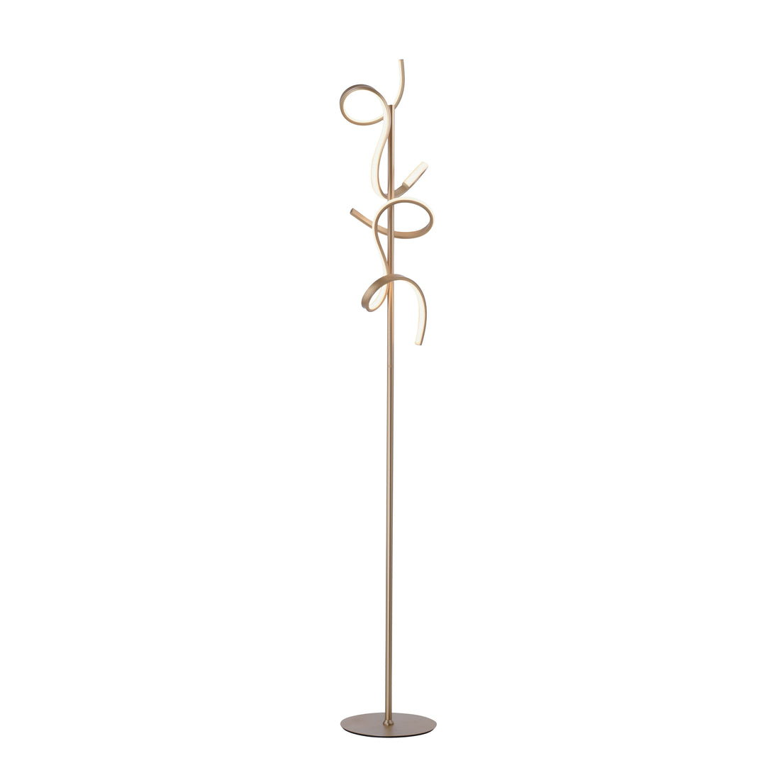 Lampadaire Curls laiton mat