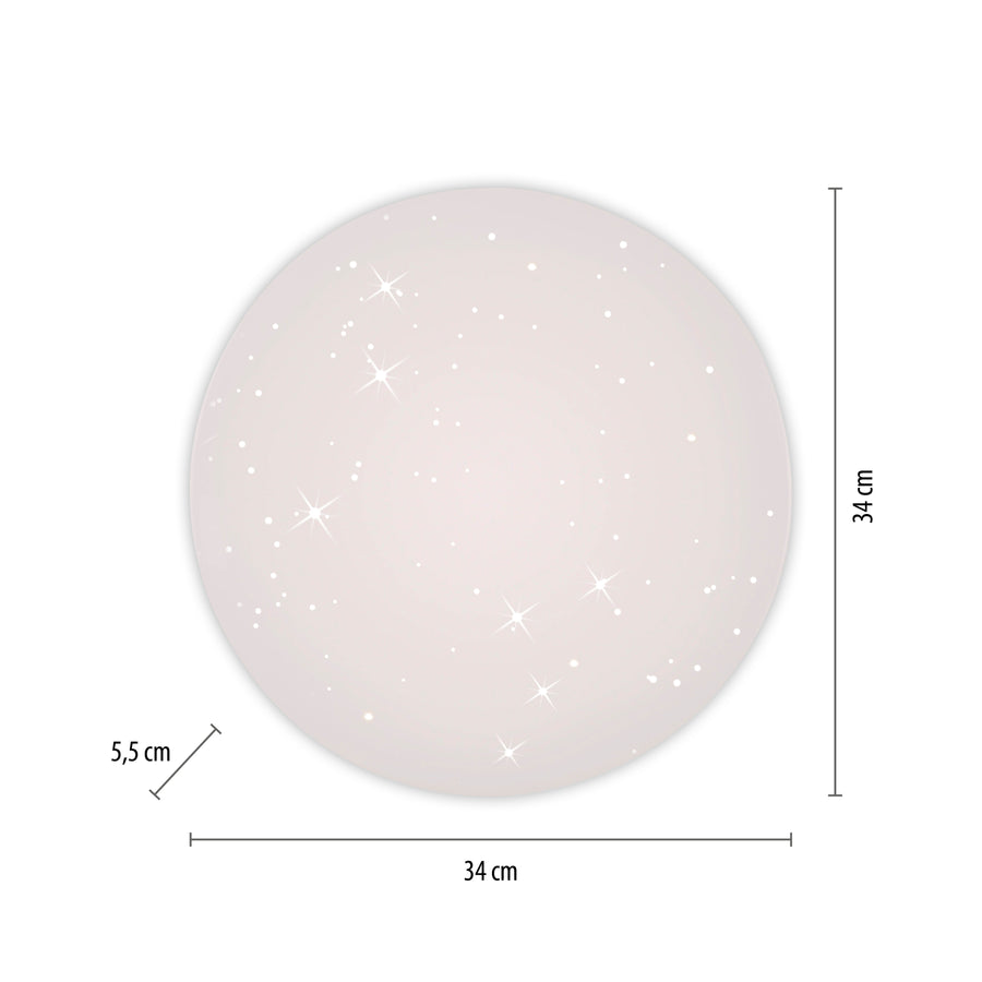 Plafonnier Uranus blanc, L 34 cm