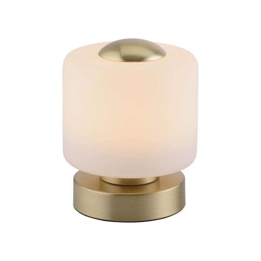 Lampe à poser Bota laiton mat, verre