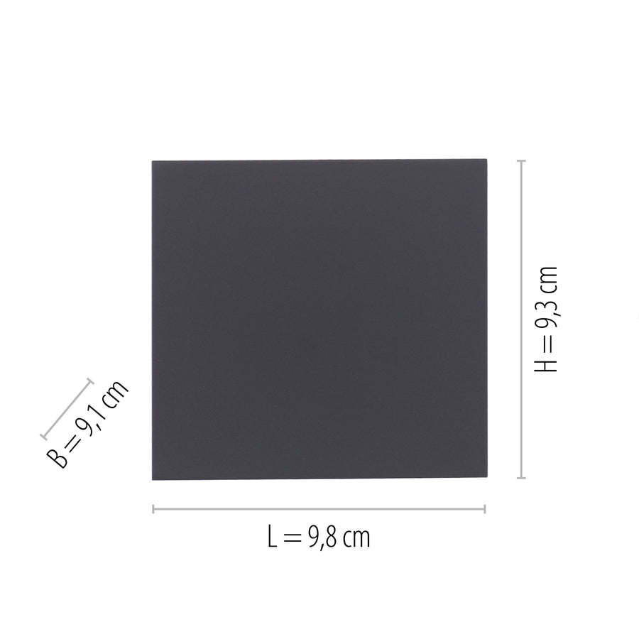 Applique murale Block anthracite, verre