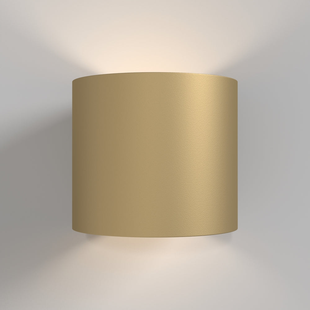 Runde Wandleuchte goldfarben