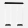 Doppelring-Pendelleuchte schwarz, LED oben und unten 6500 lm | Mykty