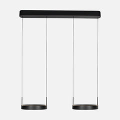 Doppelring-Pendelleuchte schwarz, LED oben und unten 6500 lm | Mykty
