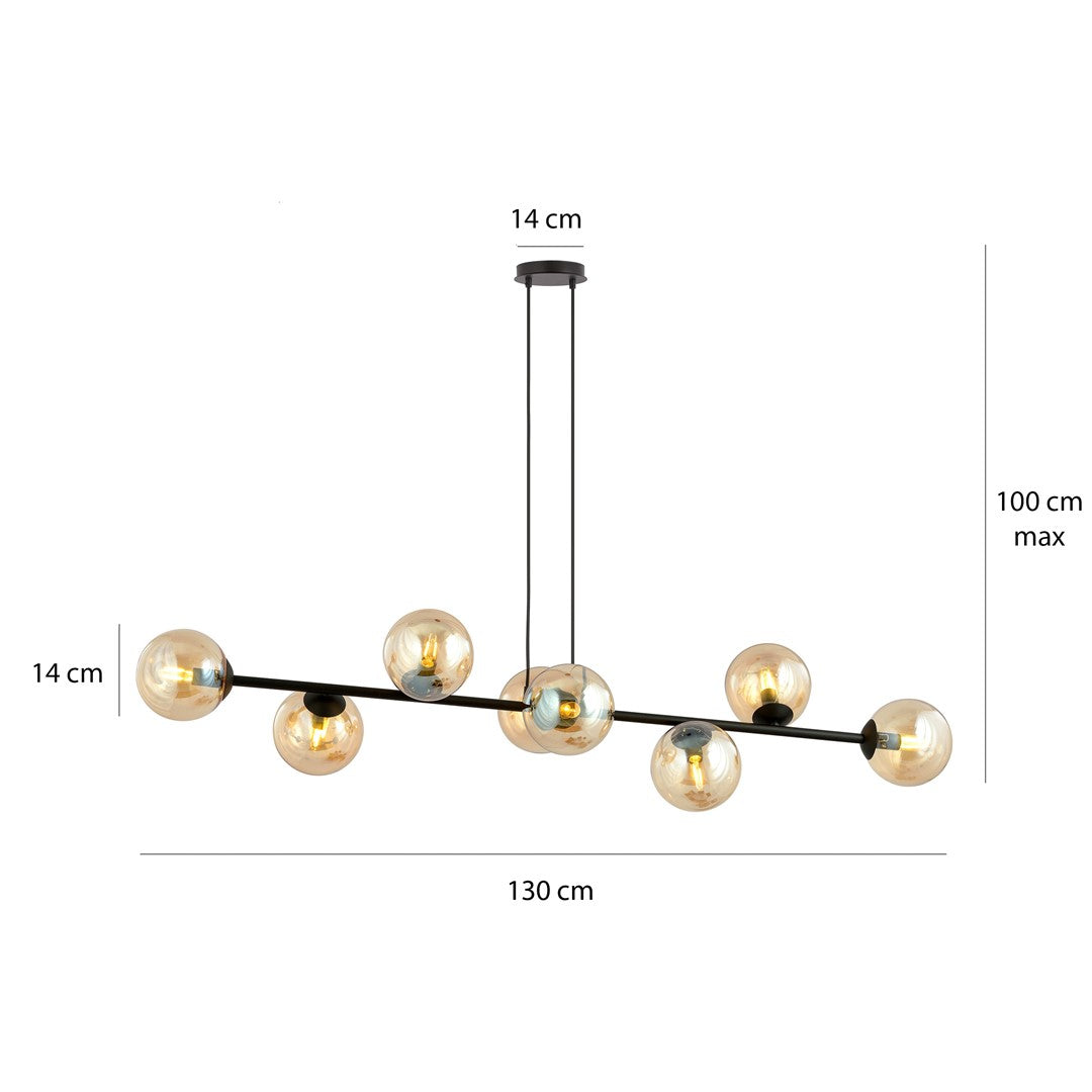Schéma de dimensions indiquant une largeur de 130 cm et une hauteur de 100 cm