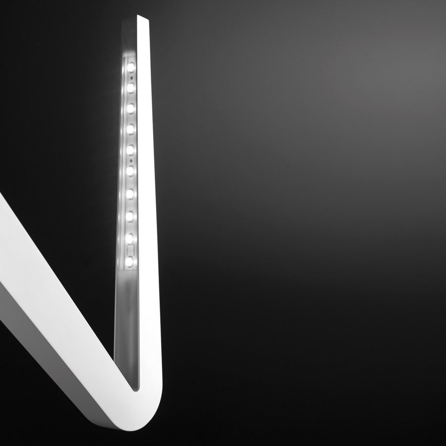 Applique murale LED Tick en aluminium, blanc, 10 lumières, hauteur 29 cm
