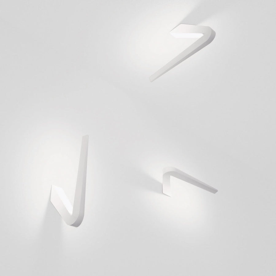 Applique murale LED Tick en aluminium, blanc, 10 lumières, hauteur 29 cm