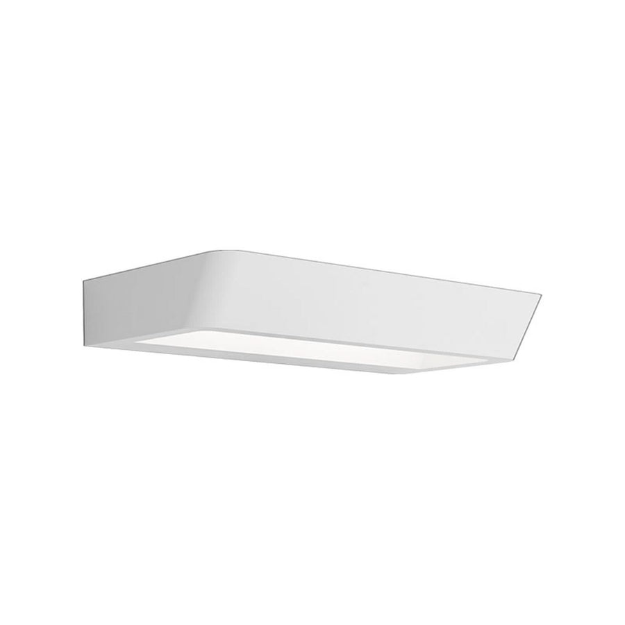 Applique murale LED Belvedere W1 en aluminium, blanc mat, hauteur 3,5 cm, 3000 K