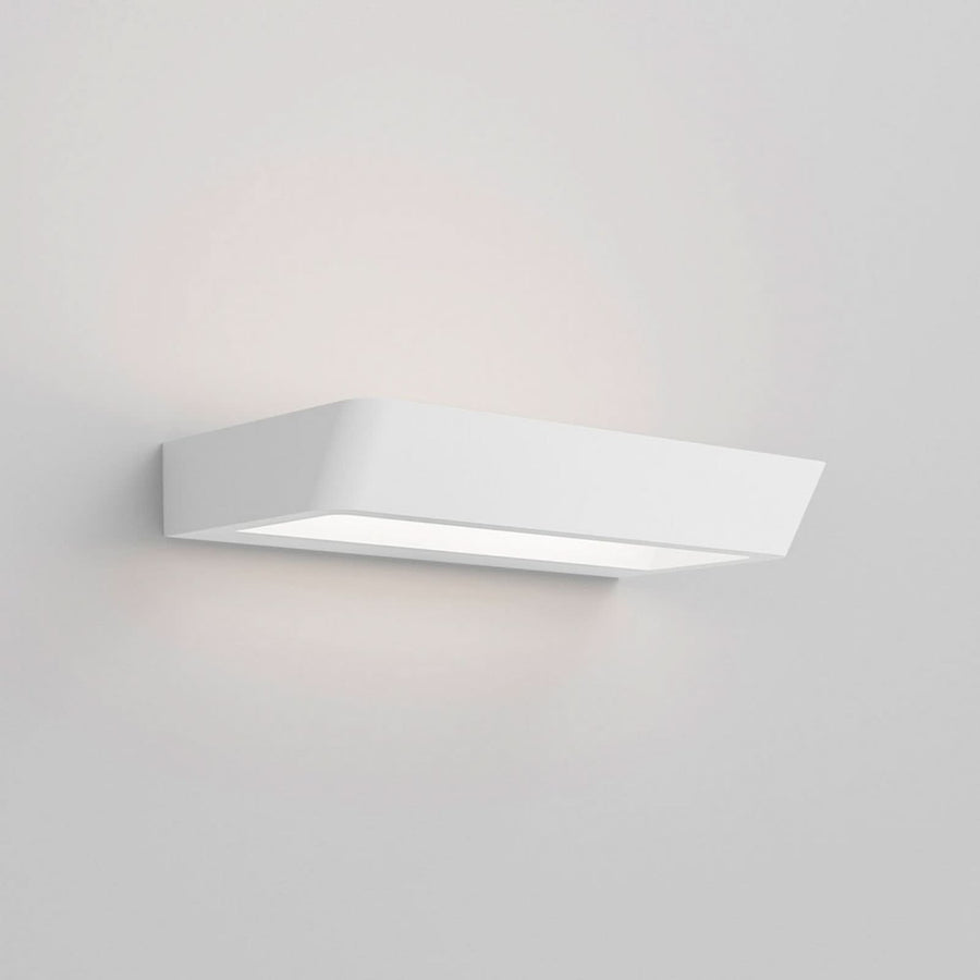 Applique murale LED Belvedere W1 en aluminium, blanc mat, hauteur 3,5 cm, 3000 K
