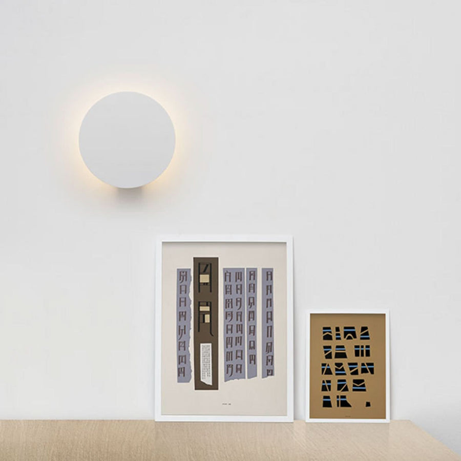 Applique murale LED Collide H0 en aluminium, blanc mat, Ø 22 cm, 2700 K