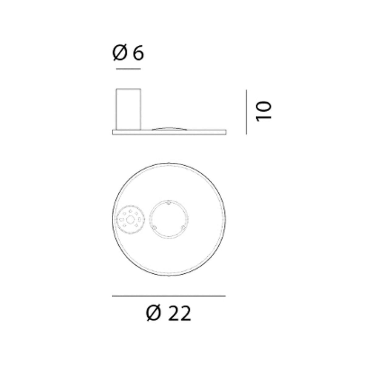 Applique murale LED Collide H0 en aluminium, blanc mat, Ø 22 cm, 2700 K