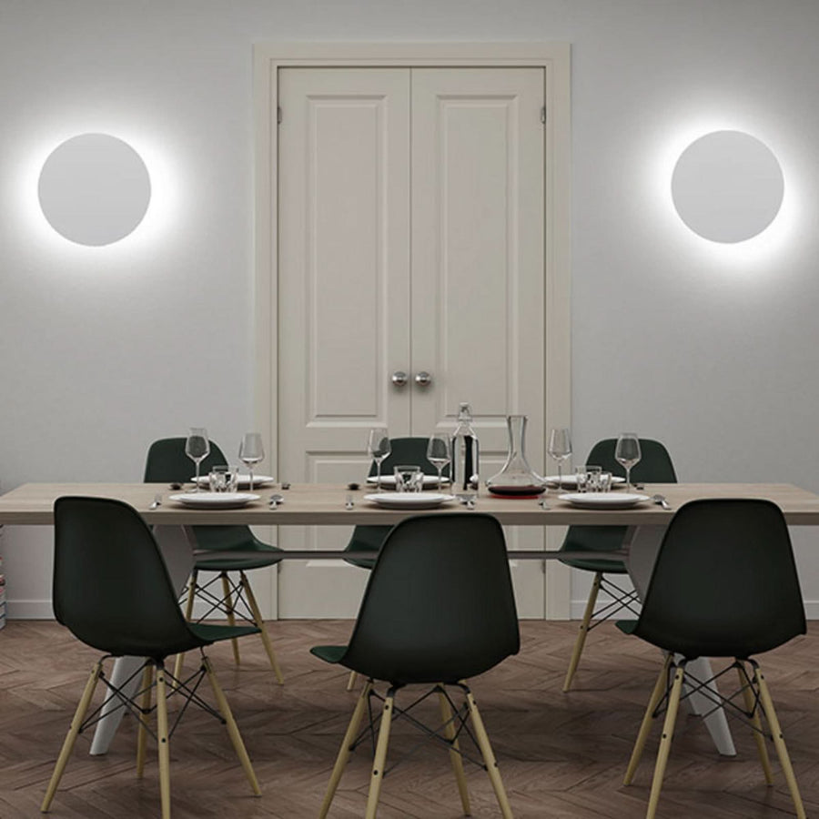 Applique murale LED Collide H2 en aluminium, blanc mat, Ø 33 cm, 3000 K