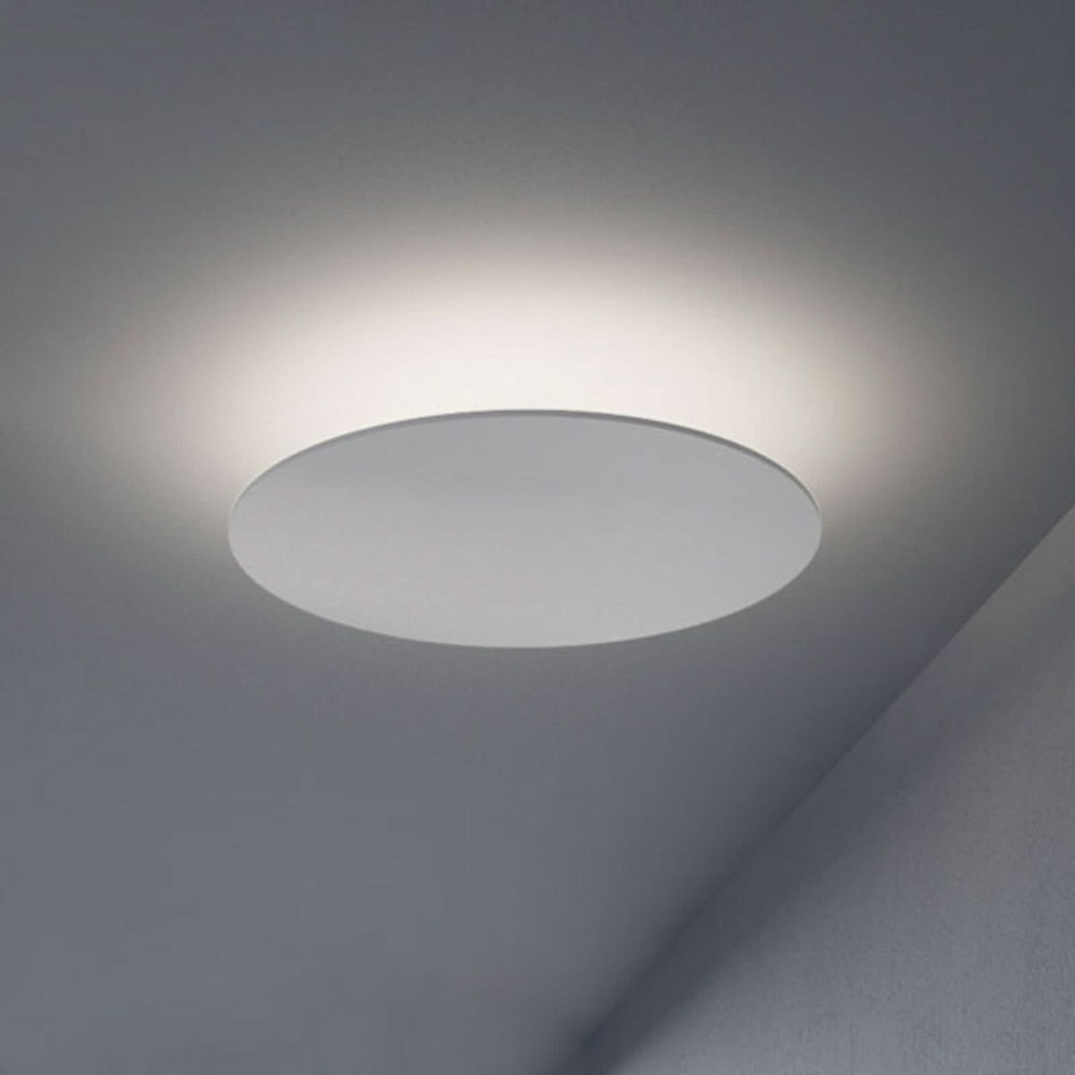 Applique murale LED Collide H2 en aluminium, blanc mat, Ø 33 cm, 3000 K