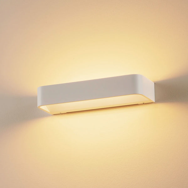 Applique murale LED Frame W2 en aluminium, blanc mat, hauteur 4,8 cm, 2700 K