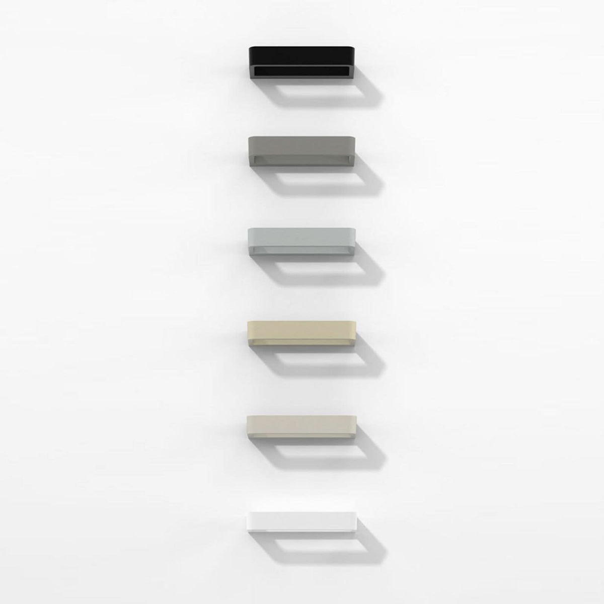 Applique murale LED Belvedere W1 en aluminium, bronze, hauteur 3,5 cm, 2700 K
